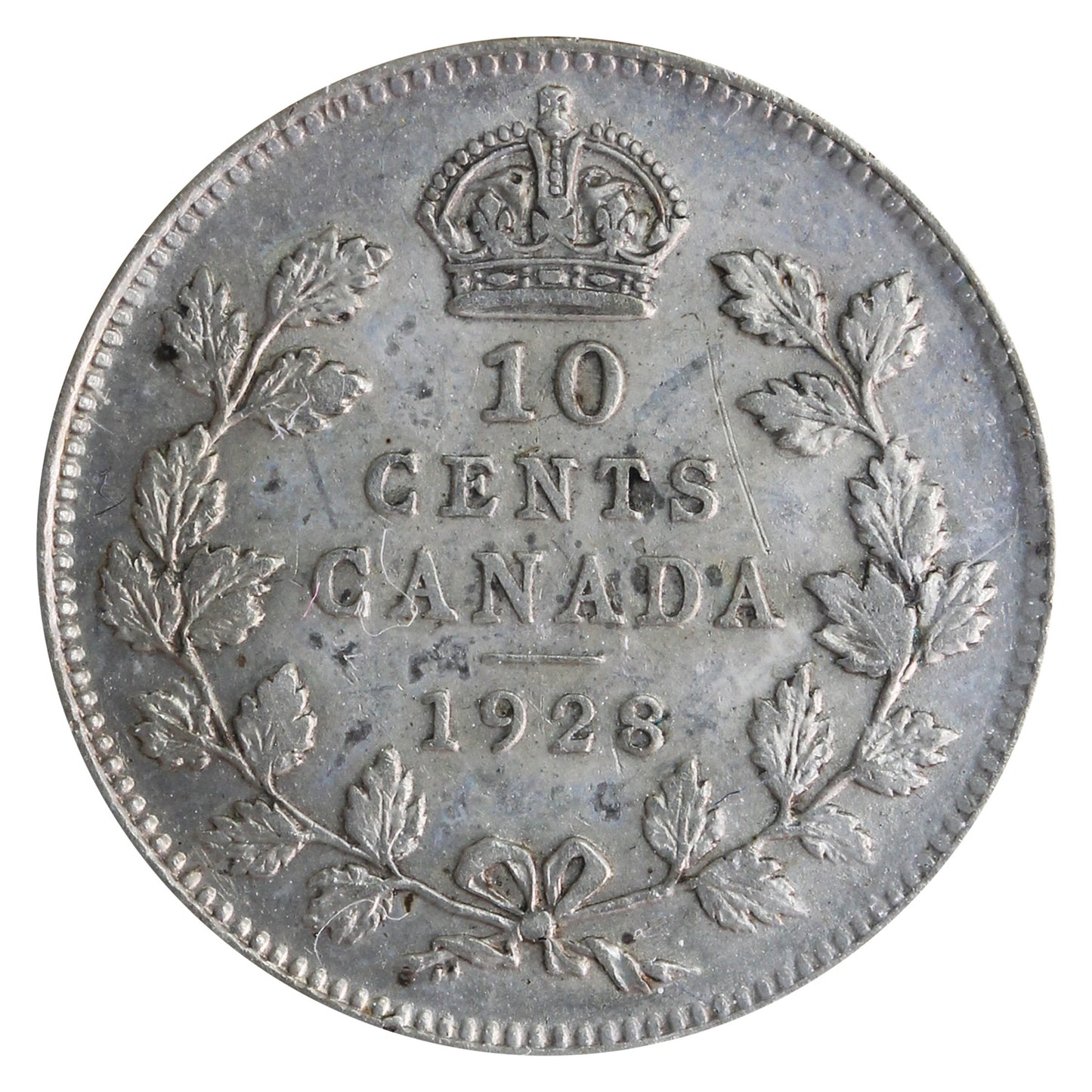 1928 Canada 10-cents ICCS Certified EF-40