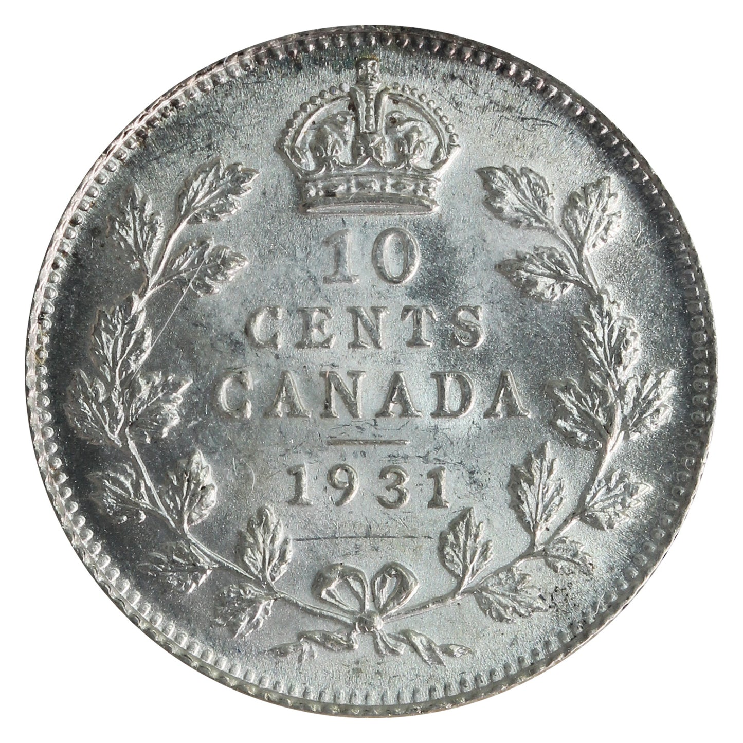 1931 Canada 10-cents ICCS Certified MS-62 (XXZ 720)