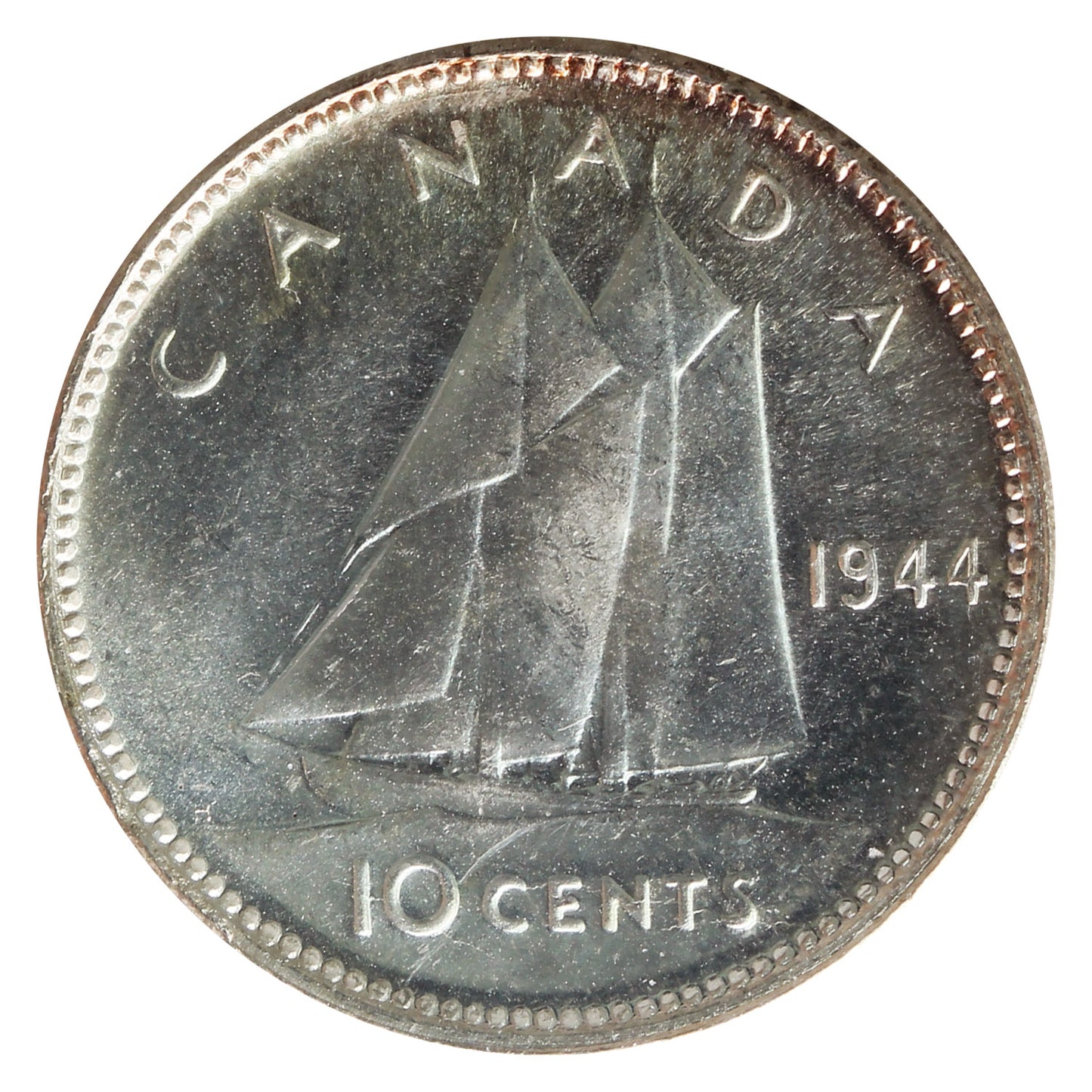 1944 Canada 10-cents ICCS Certified MS-65 (XXZ 616)