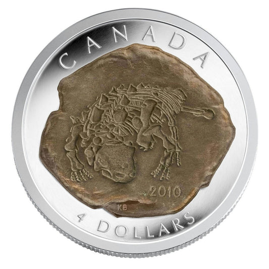 2010 Canada $4 Dinosaur Collection - Euoplocephalus Fine Silver (No Tax)