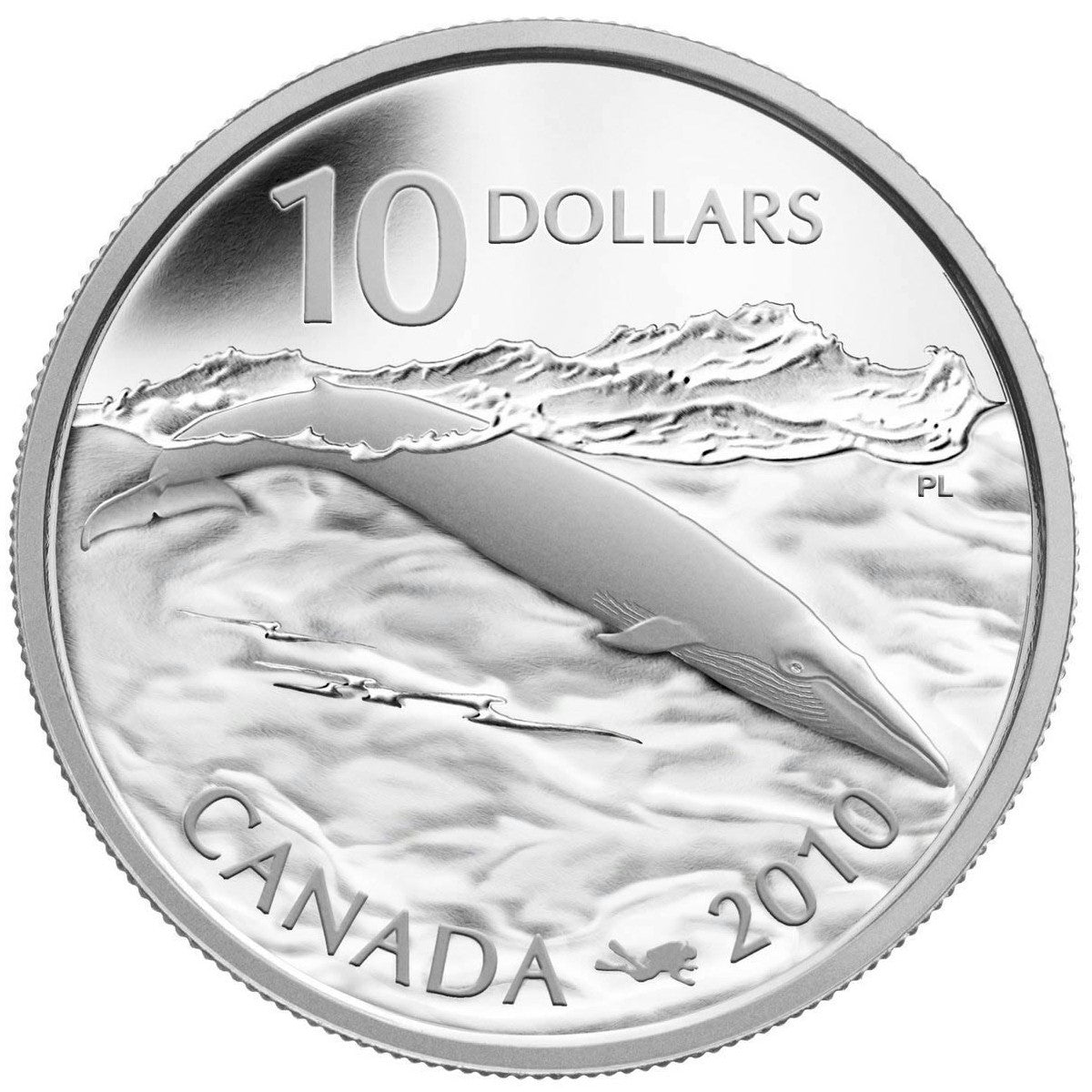 2010 Canada $10 Blue Whale Sterling Silver Coin and Stamp Set