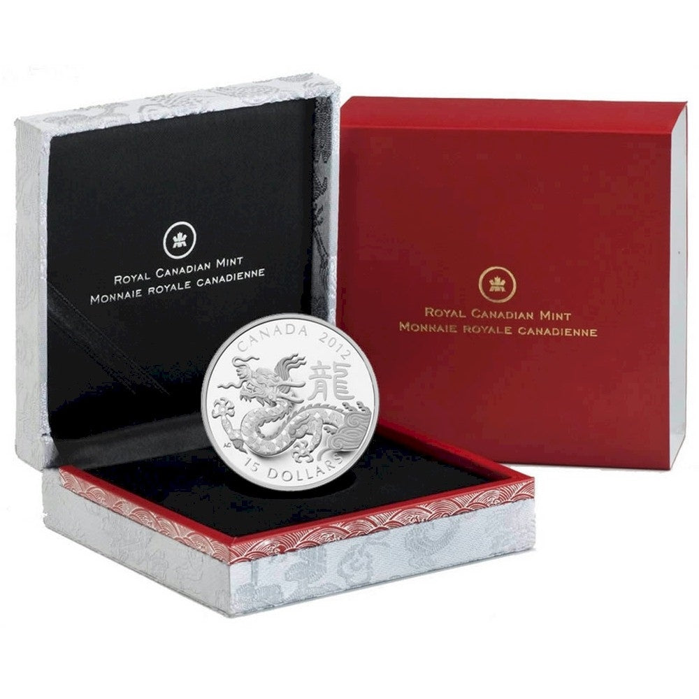 2012 Canada $15 Zodiac Year of the Dragon Fine Silver (No Tax)