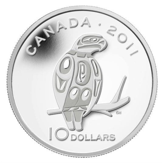 2011 Canada $10 Peregrine Falcon Fine Silver Coin (TAX Exempt)