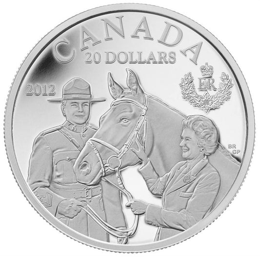 2012 Canada $20 The Queen's Visit to Canada RCMP Fine Silver (No Tax)