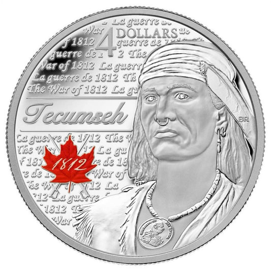 2012 Canada $4 Heroes of 1812 - Tecumseh Fine Silver (No Tax)