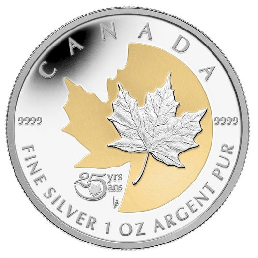 2013 Canada $5 Silver Maple Leaf with Selective Gold Plating (No Tax)