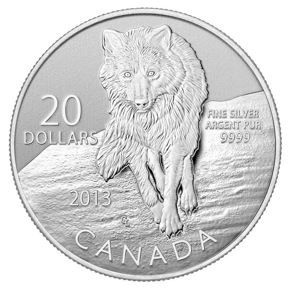 2013 Canada $20 for $20 #8 Wolf Fine Silver (No Tax)