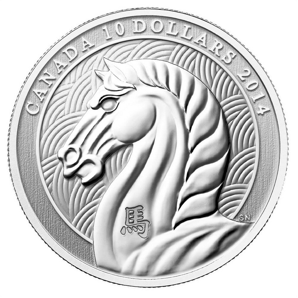 2014 Canada $10 Year of the Horse Fine Silver (TAX Exempt)