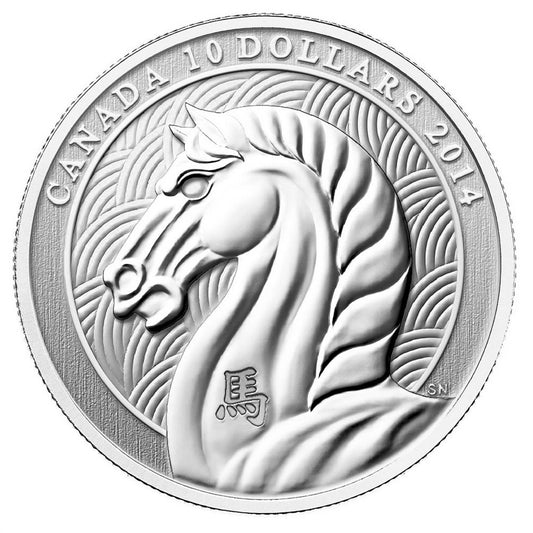 2014 Canada $10 Year of the Horse Fine Silver (TAX Exempt)