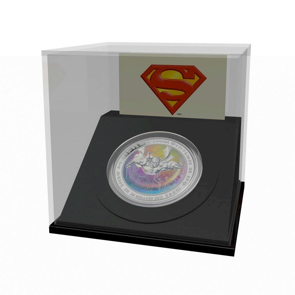 2013 Canada $20 Superman & Metropolis Fine Silver Hologram (No Tax)