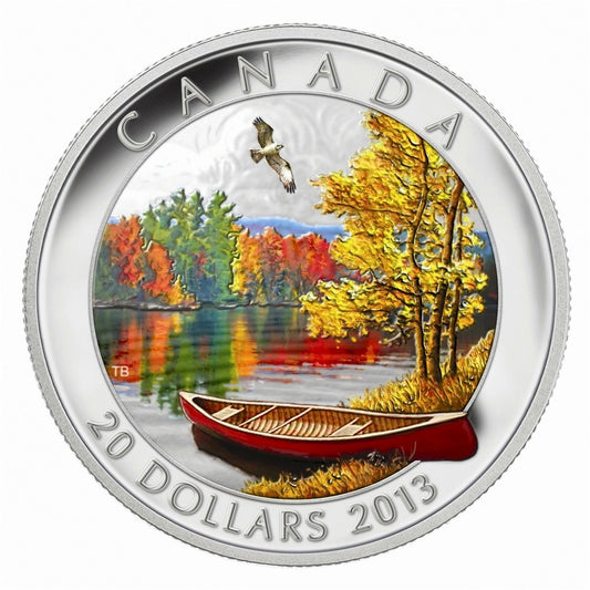 2013 Canada $20 Autumn Bliss Fine Silver Coin (TAX Exempt)