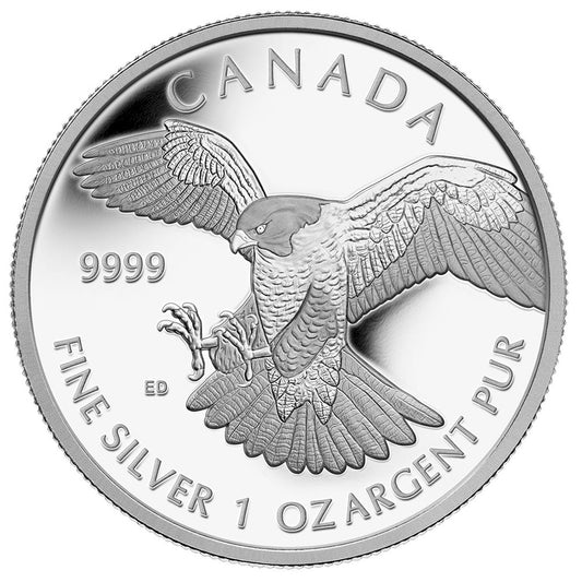 2014 Canada $5 Peregrine Falcon Fine Silver Coin (TAX Exempt)