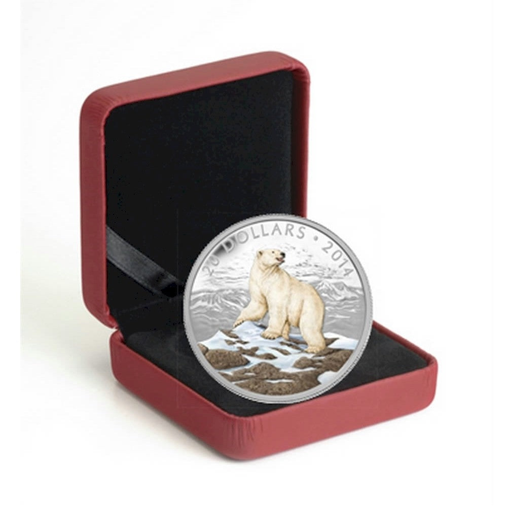 RDC 2014 Canada $20 Iconic Polar Bear Fine Silver Coin (No Tax) impaired