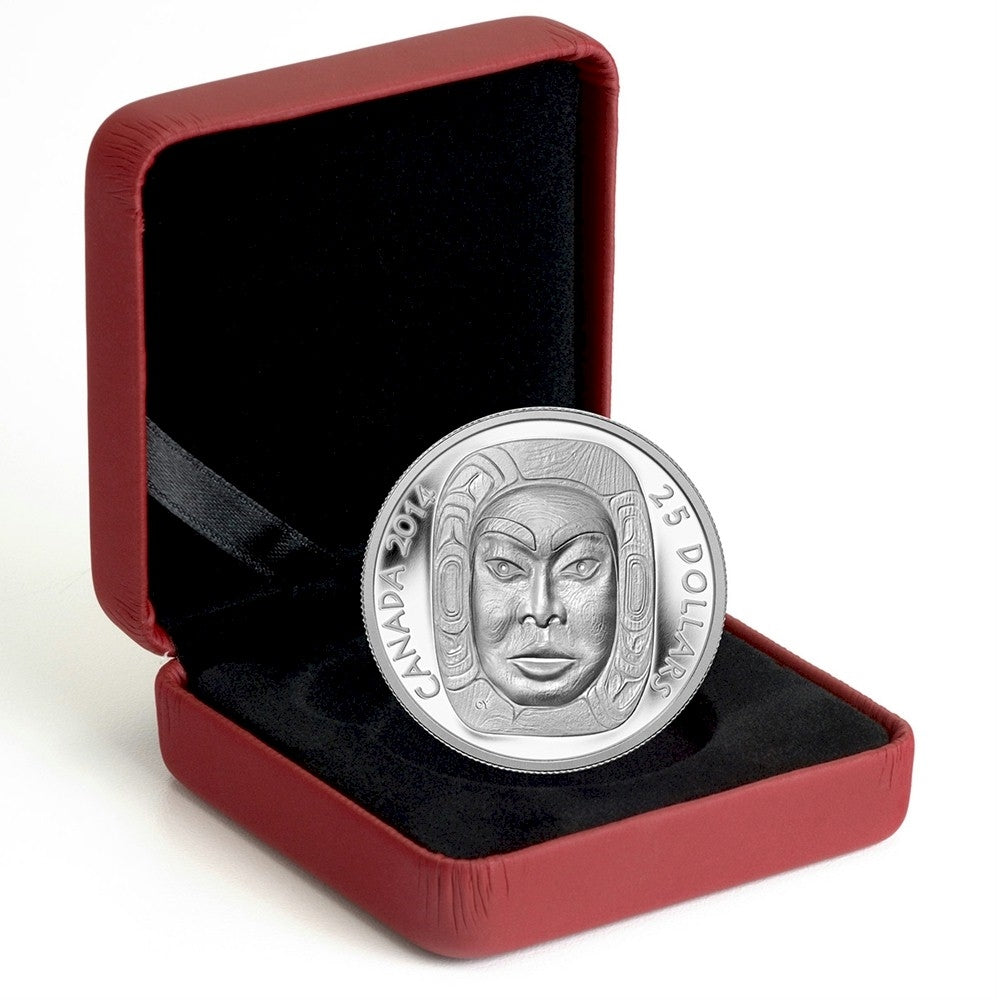 2014 Canada $25 Matriarch Moon Mask Fine Silver Coin (TAX Exempt)