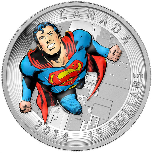 2014 Canada $15 Iconic Superman - Action Comics #419 (1972) TAX Exempt