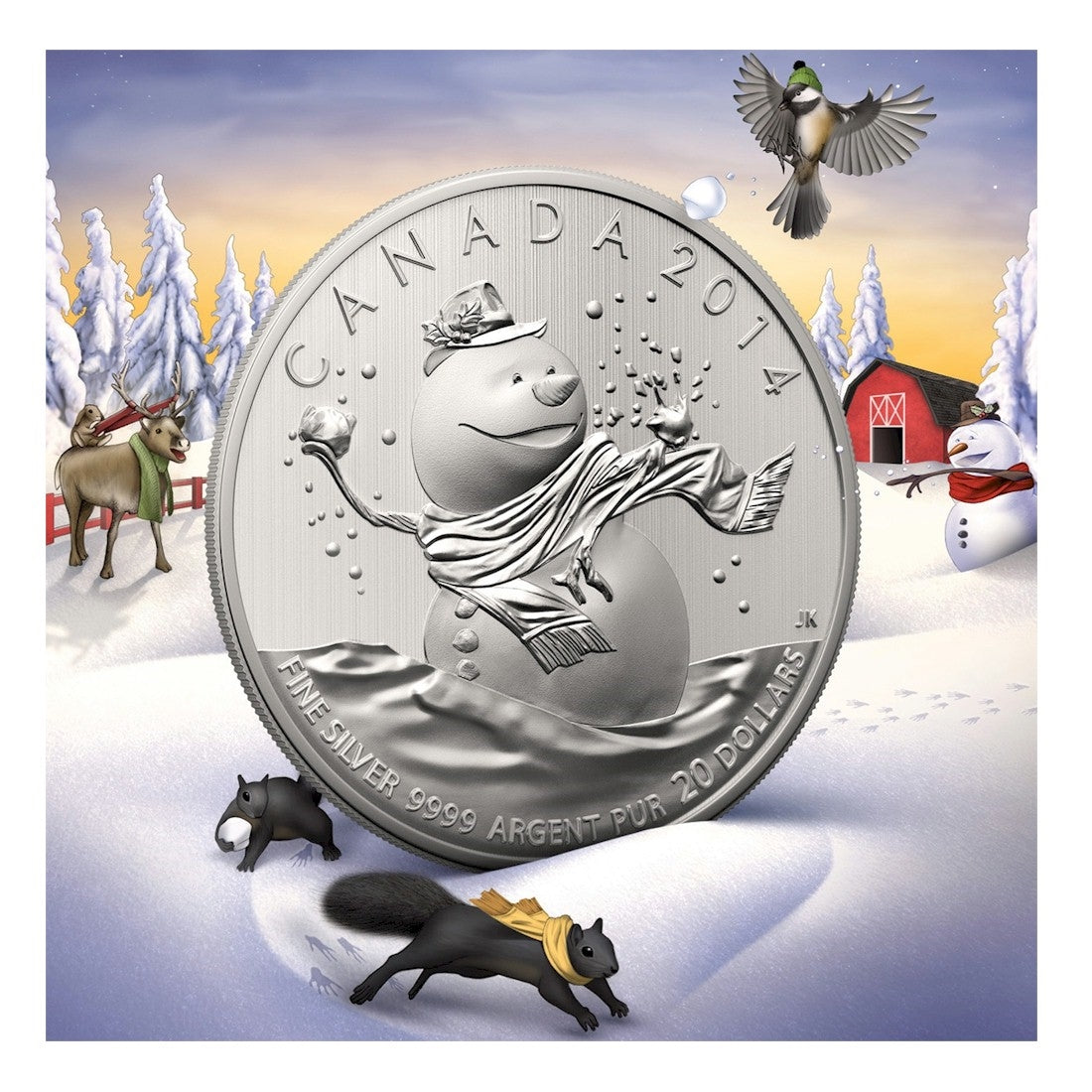 2014 Canada $20 for $20 #14 Snowman Fine Silver (No Tax)