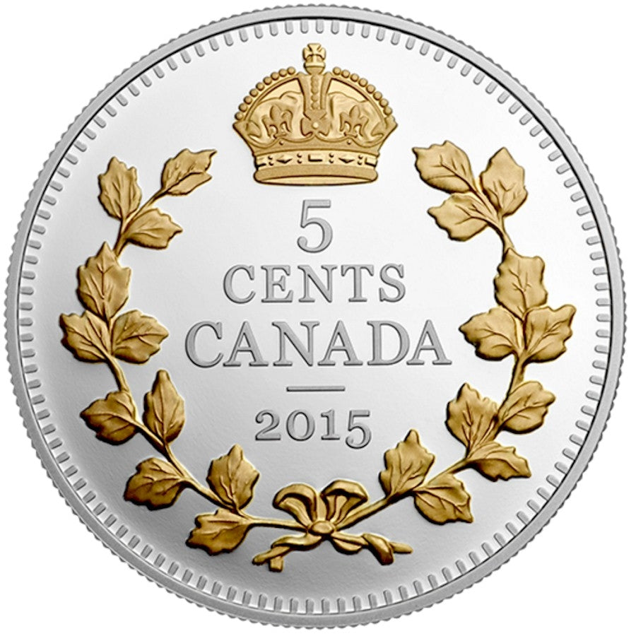 2015 5-cent Legacy of the Canadian Nickel - Crossed Maple Boughs (No Tax)