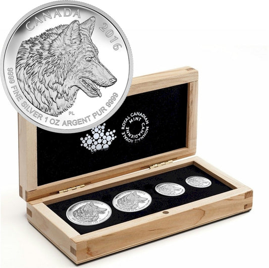 2016 Canada Wolf Fine Silver Fractional Set (TAX Exempt)