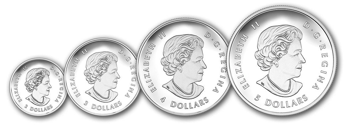 2016 Canada Wolf Fine Silver Fractional Set (TAX Exempt)