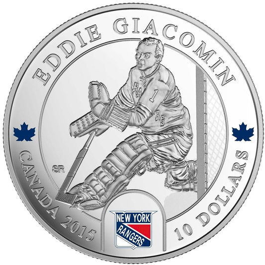 2015 Canada $10 Goalies: Eddie Giacomin Fine Silver (No Tax)