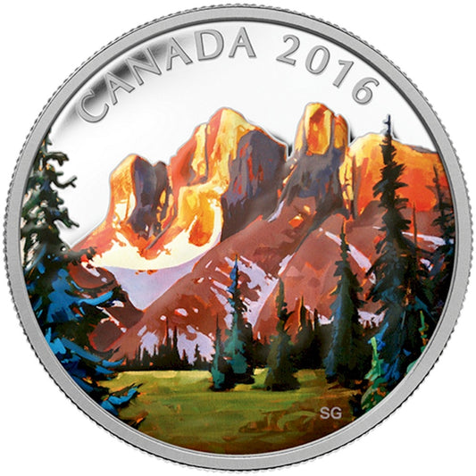 2016 $20 Canadian Landscapes - The Rockies Fine Silver (No Tax)