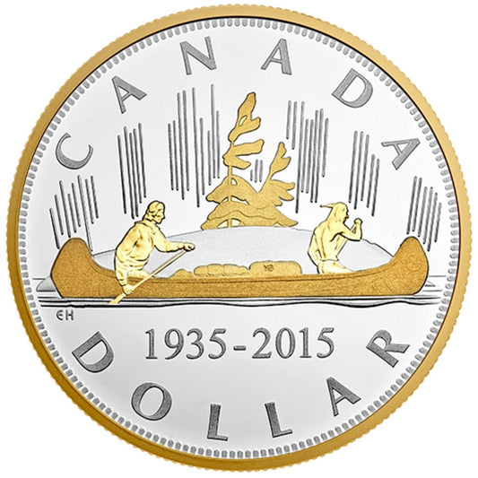 RDC 2015 Canada $1 The Voyageur Renewed Silver Dollar Silver (No Tax) Impaired