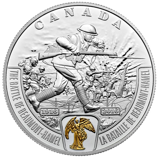 RDC 2016 Canada $20 WWI Battlefront - Battle of Beaumont-Hamel (No Tax) Toned