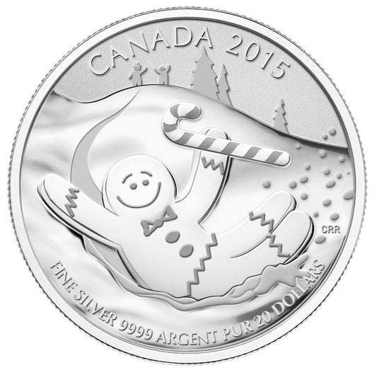 2015 Canada $20 for $20 #18 Gingerbread Man Fine Silver (NO Tax)