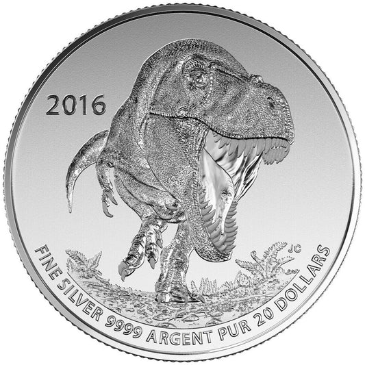 2016 Canada $20 for $20 #19 Tyrannosaurus Rex Fine Silver (No Tax)