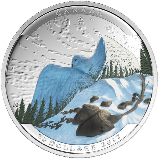 2017 Canada $20 Landscape Illusion - Snowy Owl Fine Silver (No Tax)