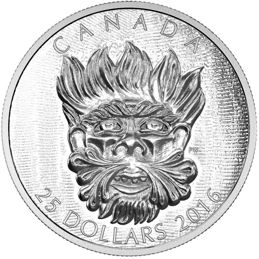 2016 Canada $25 Sculptural Art - Grotesque Wild Green Man (TAX Exempt)