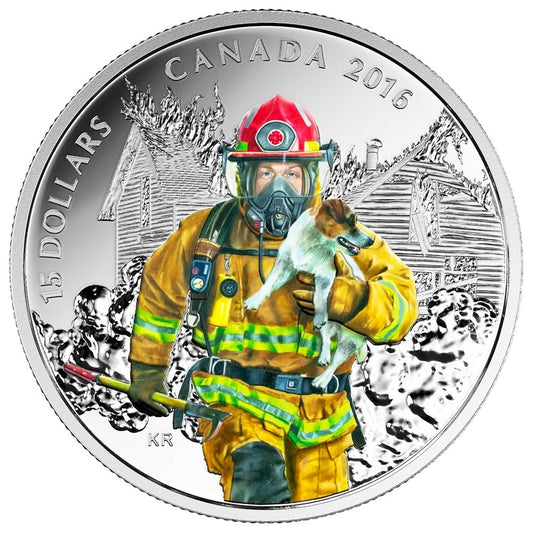 2016 Canada $15 National Heroes - Firefighters Fine Silver (No Tax)