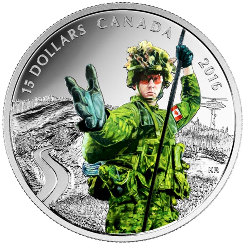 RDC 2016 Canada $15 National Heroes - Military Fine Silver (No Tax) Toned