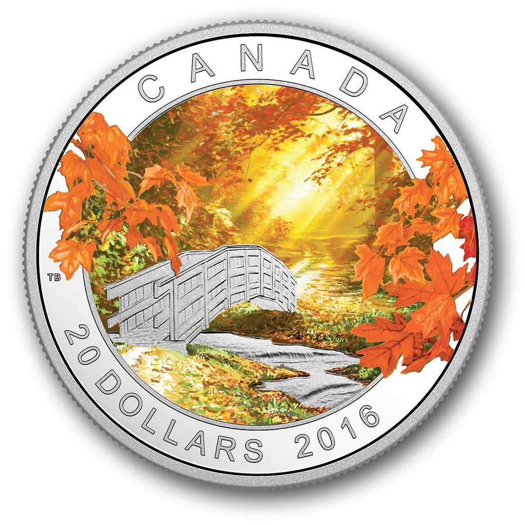 2016 Canada $20 Autumn Tranquility Fine Silver (No Tax)