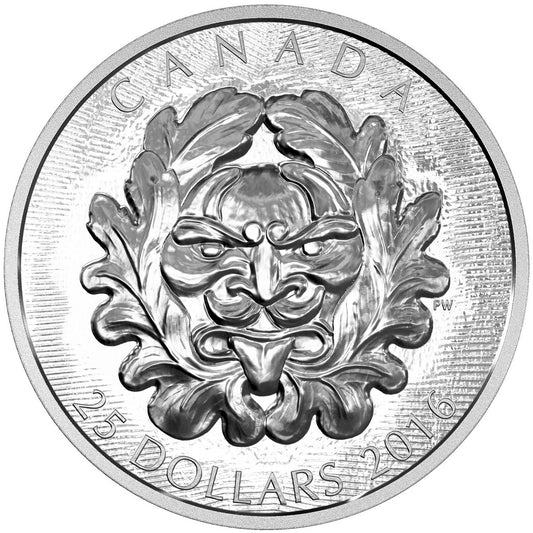 2016 Canada $25 Sculptural Art - Grotesque Horned Green Man (TAX Exempt)