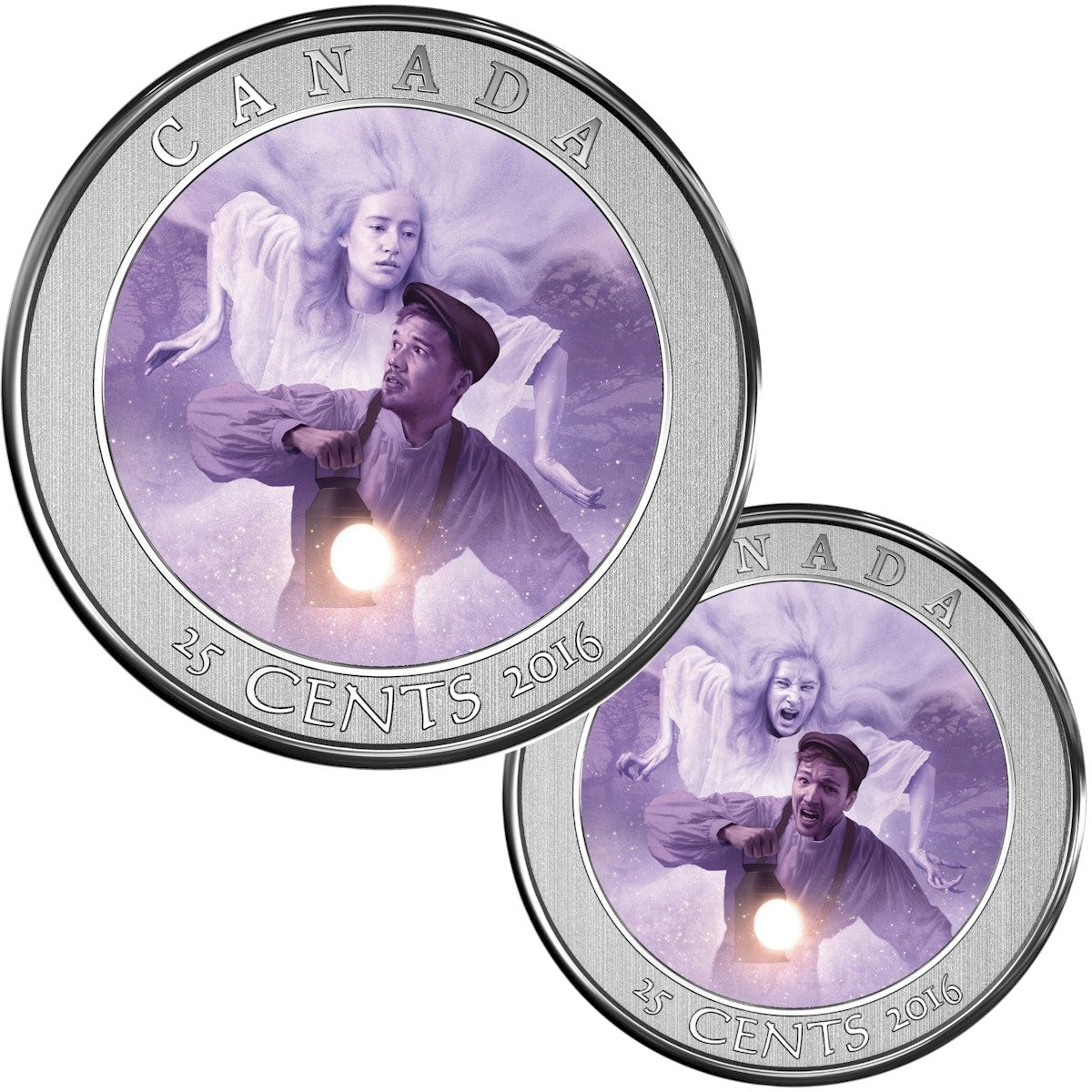 2016 Haunted Canada 25-Cents Bell Island Hag Coin and Stamp Set