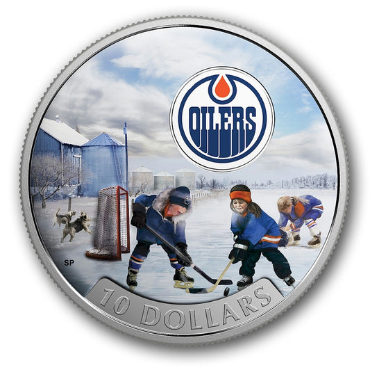 2017 Canada $10 Passion to Play - Edmonton Oilers Fine Silver (No Tax)