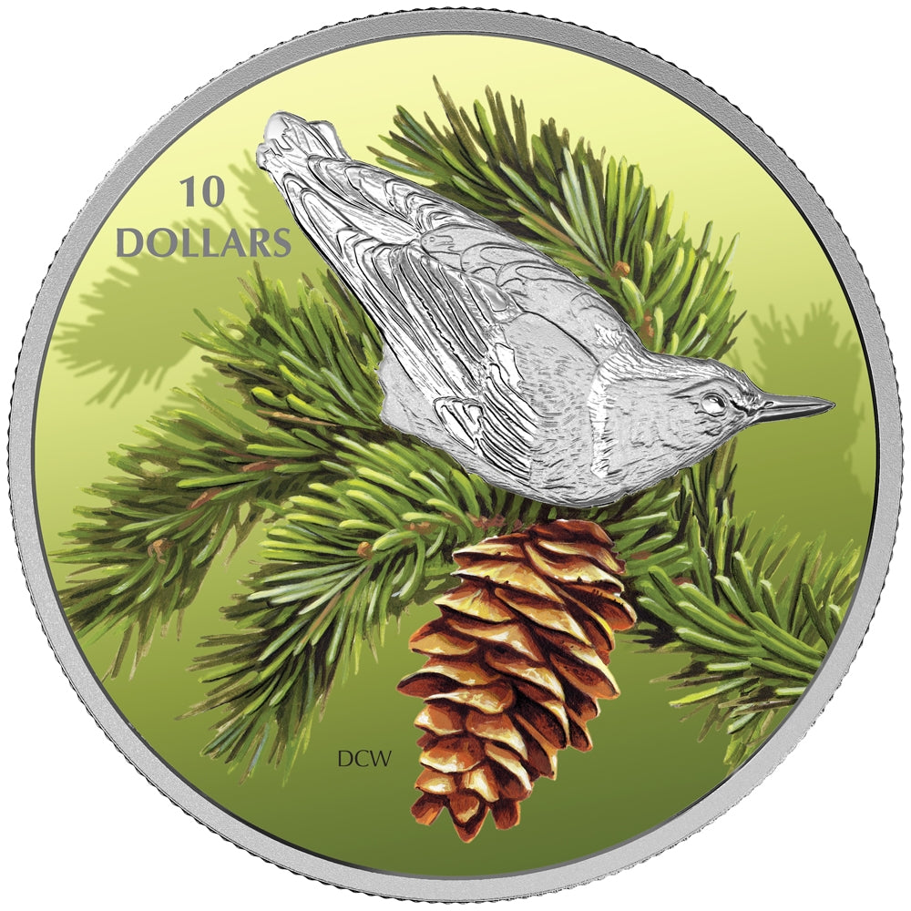 2017 Canada $10 Birds Among Nature's Colours - Nuthatch (No Tax)