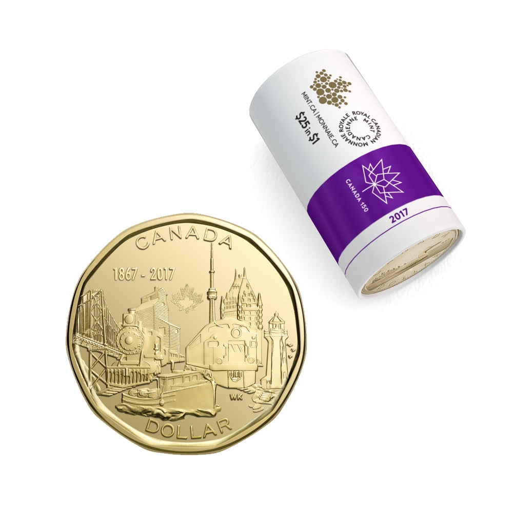 2017 Canada Loon Dollar Connecting a Nation Special Wrap Roll of 25pcs