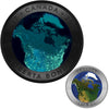 2017 $25 A View of Canada From Space Glow-in-the-Dark Silver (No Tax)