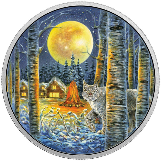 2017 Canada $30 Animals in the Moonlight - Lynx Fine Silver (No Tax)