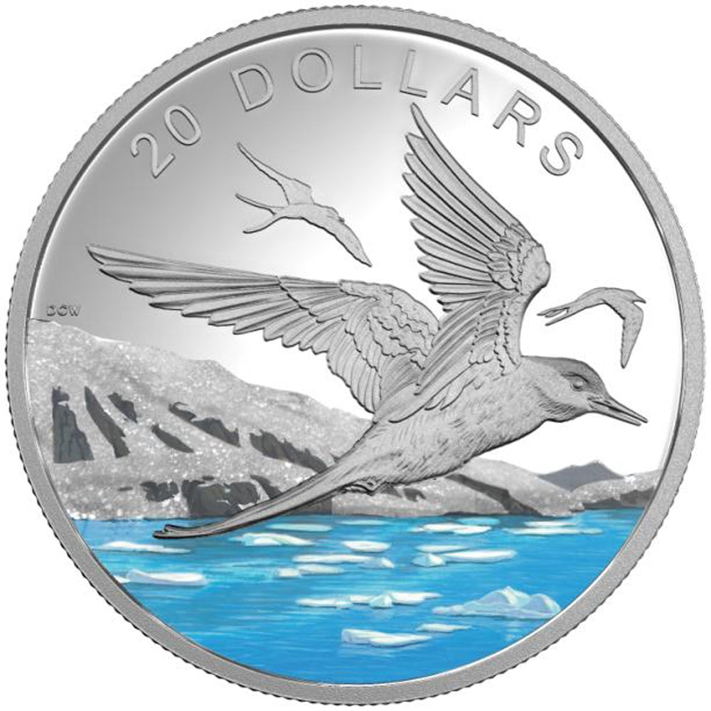 RDC 2017 Canada $20 Glistening North - Arctic Tern Fine Silver (No Tax) Impaired