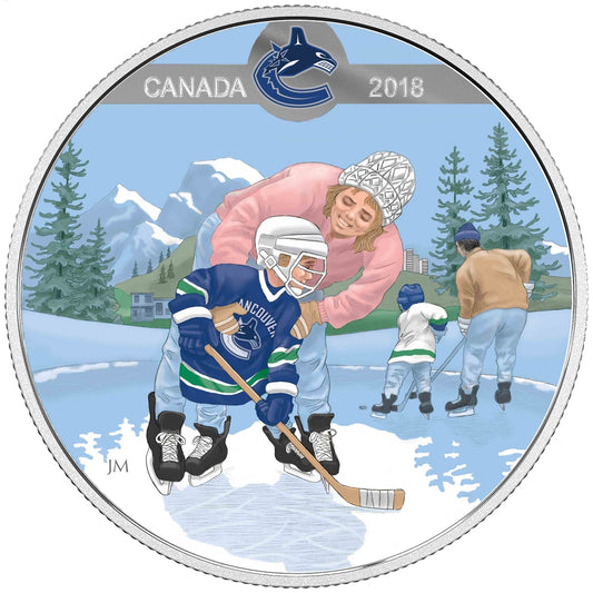 2018 Canada $10 Learning to Play - Vancouver Canucks Fine Silver (No Tax)