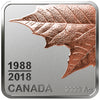 2018 Canada $3 Maple Leaf Quartet 30 Years (1988-2018) Rose-Gold Plated Silver (No Tax)