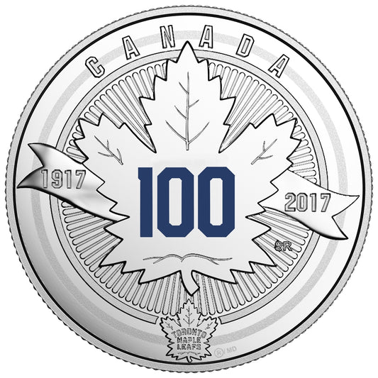 2017 Canada $3 100th Anniversary of the Toronto Maple Leafs Fine Silver (No Tax)