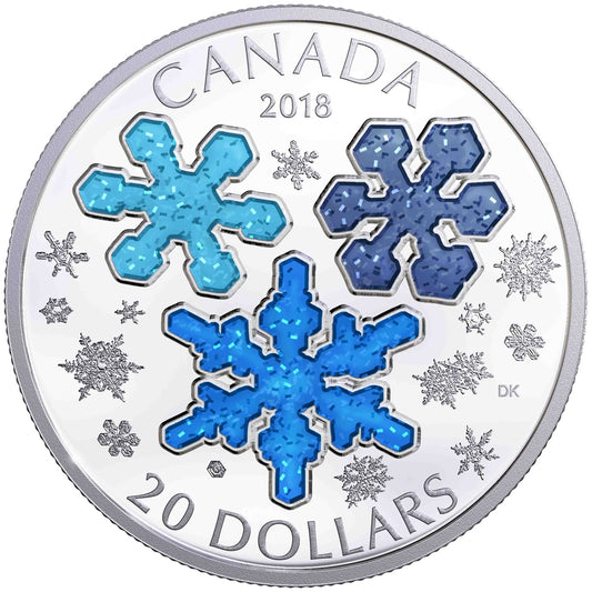 2018 Canada $20 Ice Crystals Fine Silver Coin (No Tax)