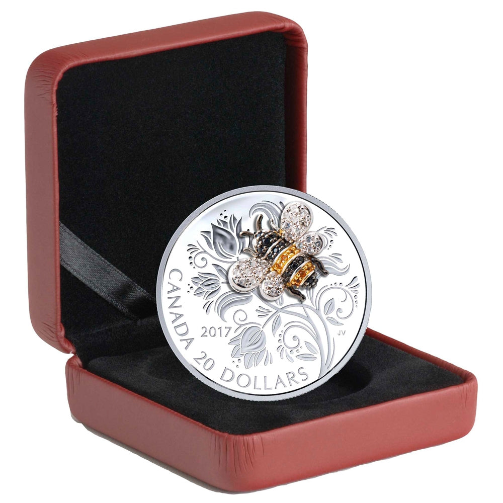 2017 Canada $20 Bejeweled Bugs - Bee Fine Silver Coin