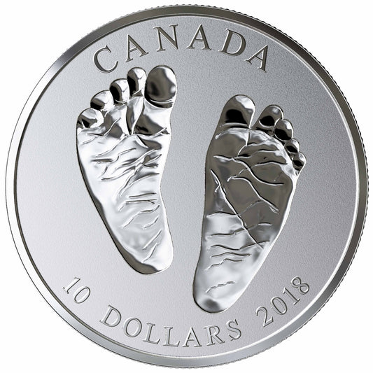 2018 Canada $10 Welcome to the World Baby Feet Fine Silver (TAX Exempt)