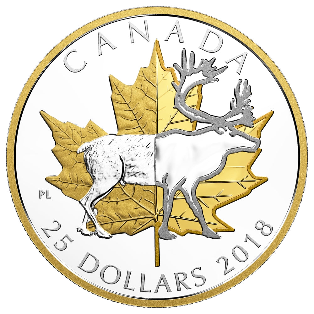 2018 Canada $25 Timeless Icons - Piedfort Caribou Fine Silver (TAX Exempt)