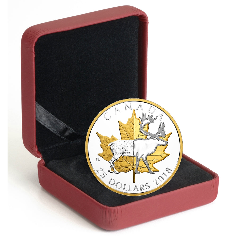 2018 Canada $25 Timeless Icons - Piedfort Caribou Fine Silver (TAX Exempt)